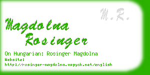 magdolna rosinger business card